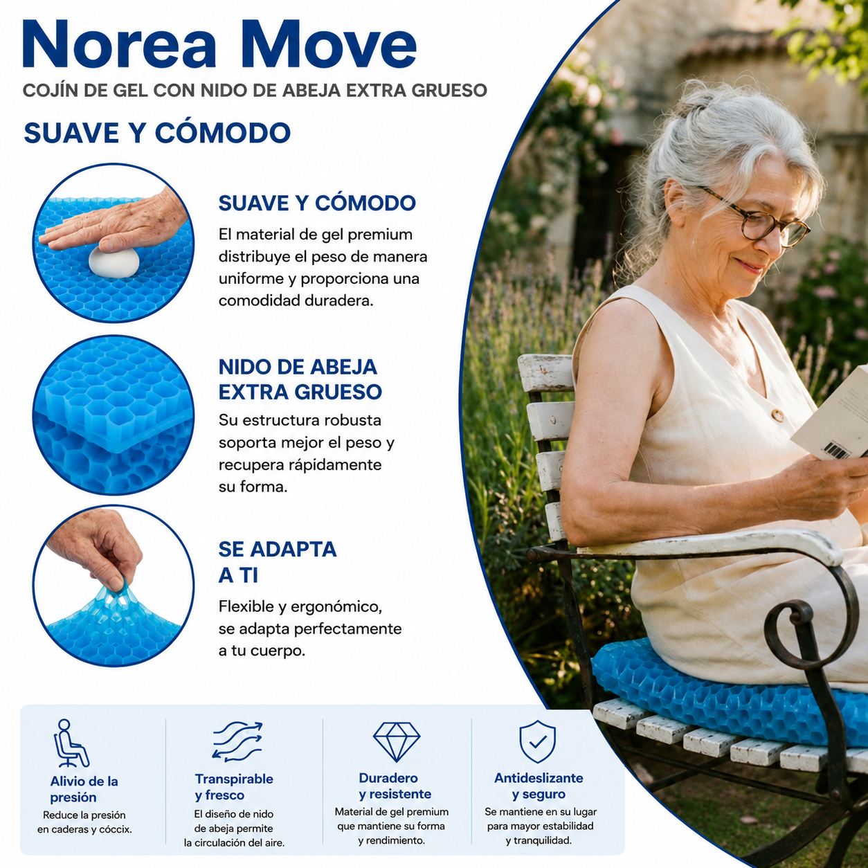 NOREA | Cojín de Gel Ortopédico